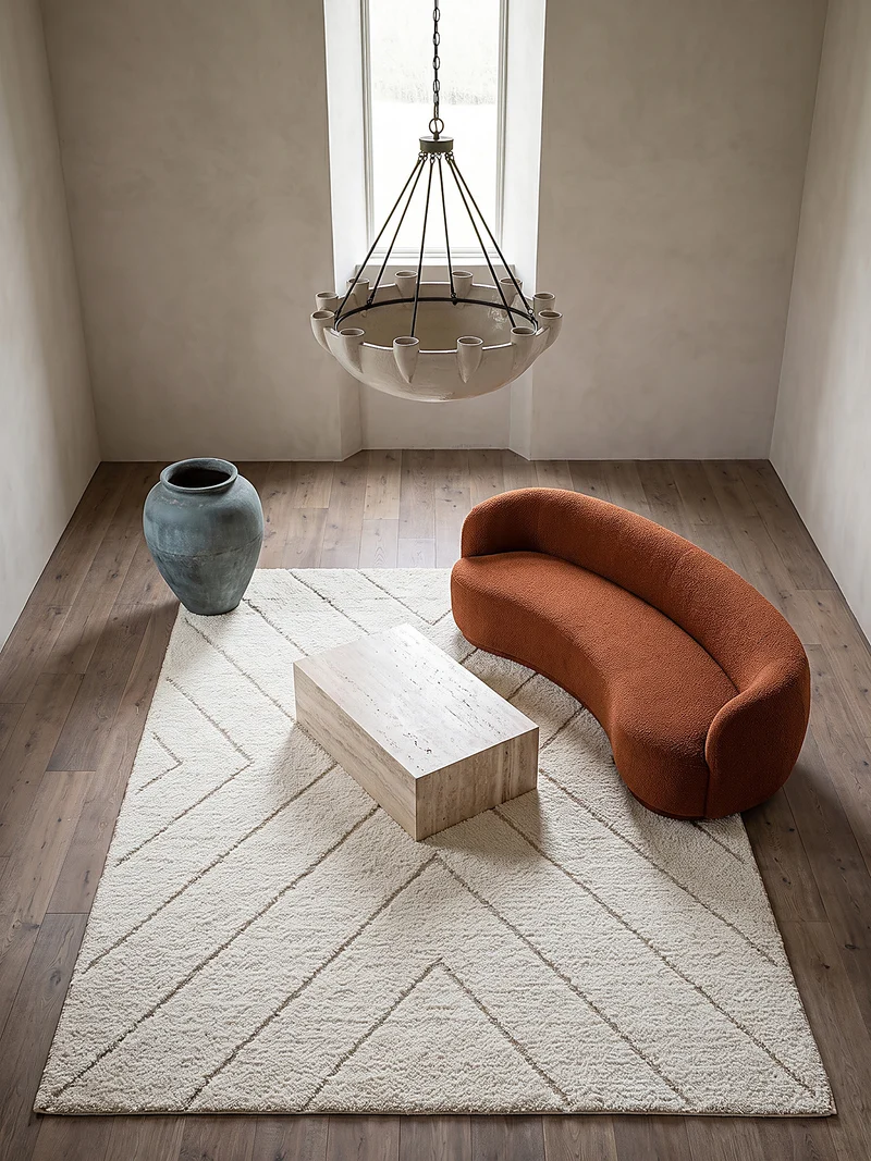 Hochflor-Teppich Diagonale - Polypropylen, 31 mm Gesamthöhe
