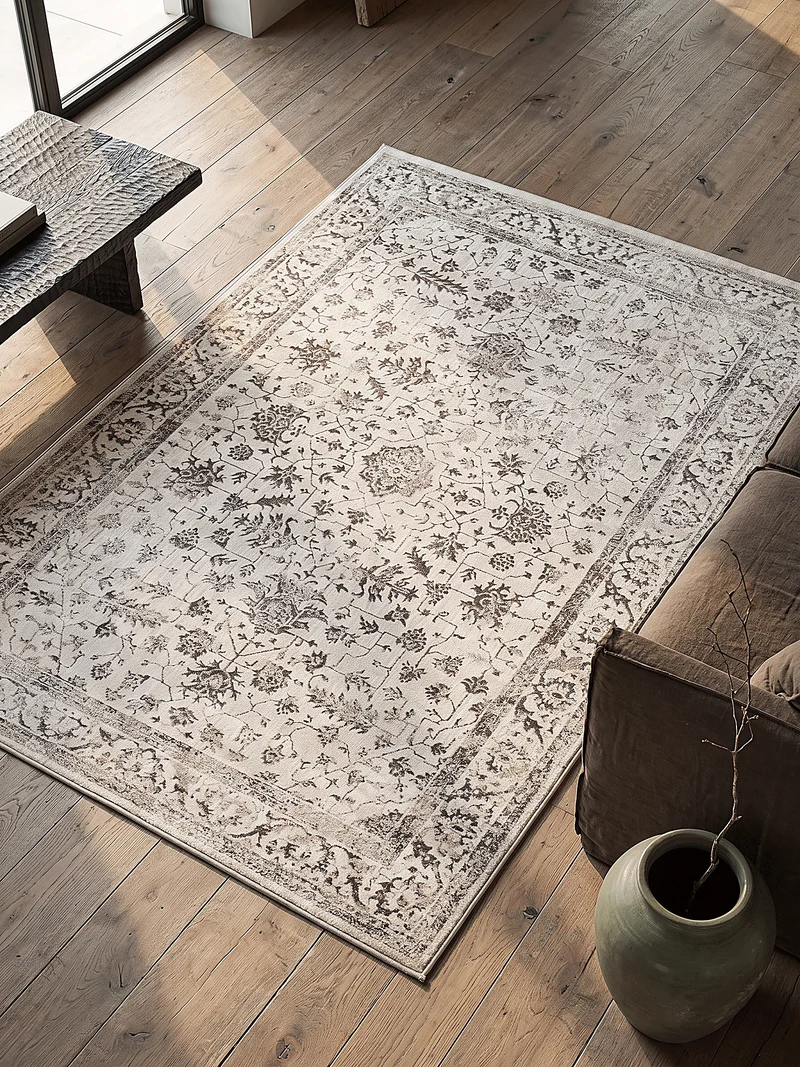 Kurzflor-Teppich Persisch Vintage Allover - Polyester, 9 mm Gesamthöhe