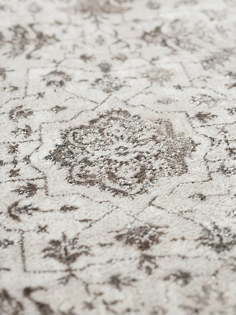 Kurzflor-Teppich Persisch Vintage Allover - Polyester, 9 mm Gesamthöhe