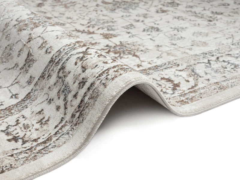 Kurzflor-Teppich Persisch Vintage Allover - Polyester, 9 mm Gesamthöhe