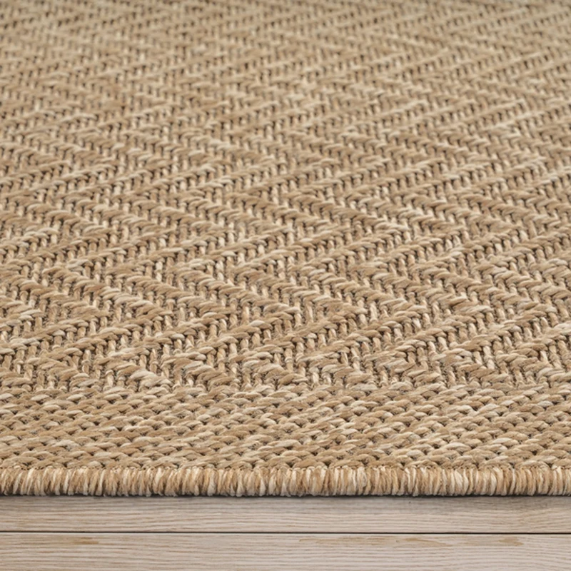 Flachgewebe-Teppich Fischgrät-Herringbone-Muster - Polypropylen, 4 mm Gesamthöhe