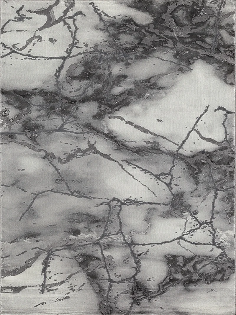 Kurzflor-Teppich Marmoroptik mit Adern - Polypropylen-Polyester-Mix, 13 mm Gesamthöhe