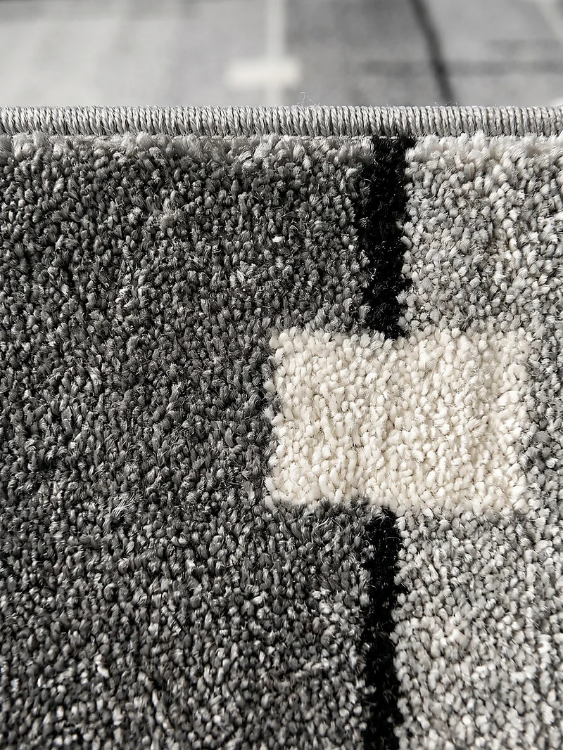 Niederflor-Teppich Geometrie - Polypropylen, 5 mm Gesamthöhe