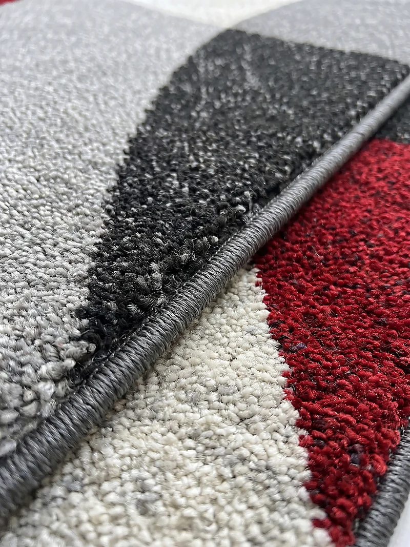 Niederflor-Teppich geschwungene Bögen Wellen Bögen - Polypropylen, 5 mm Gesamthöhe