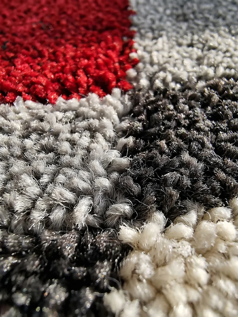 Niederflor-Teppich geschwungene Bögen Wellen Bögen - Polypropylen, 5 mm Gesamthöhe
