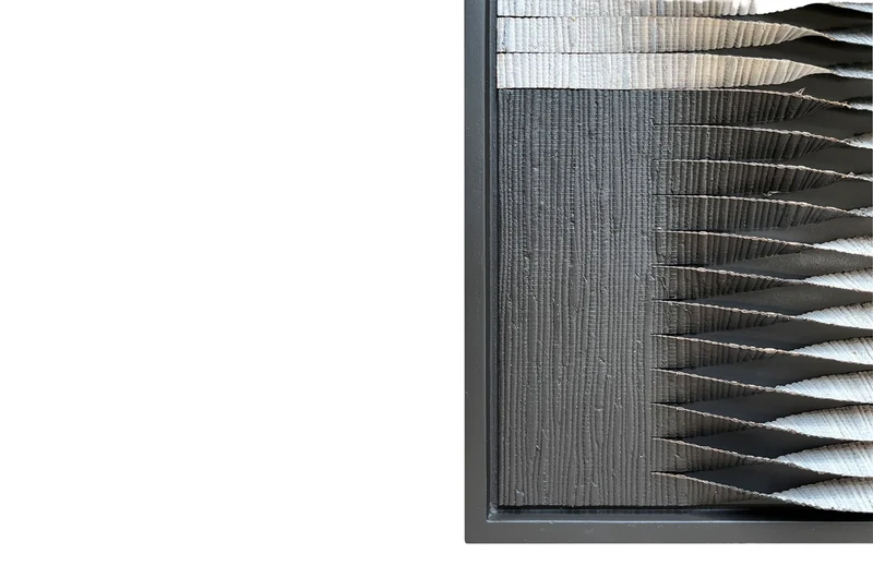 Casa Padrino Luxus Wanddekoration Braun / Weiß 60 x 4 x H. 120 cm - Großes handgeflochtenes Wandrelief Elin aus Wasserhyazinthe mit Sungkai Furnier Rahmen - Luxus Deko Accessoires