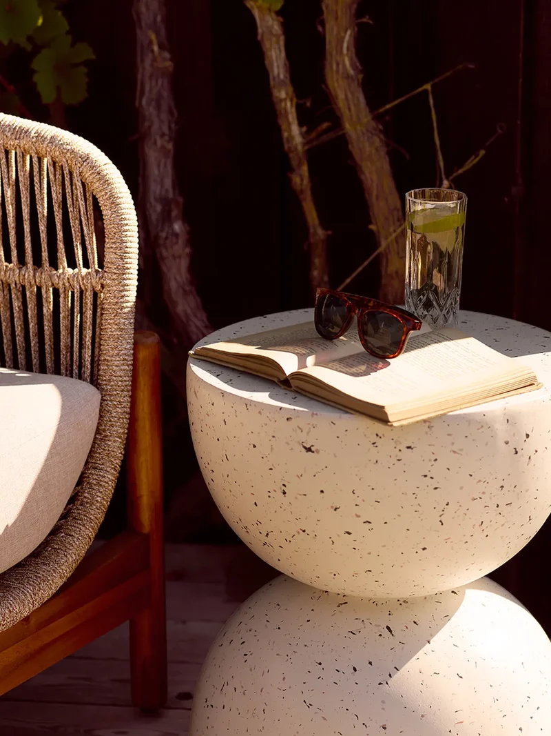 Bistro Beistelltisch Fiberclay, Terrazzo-Optik