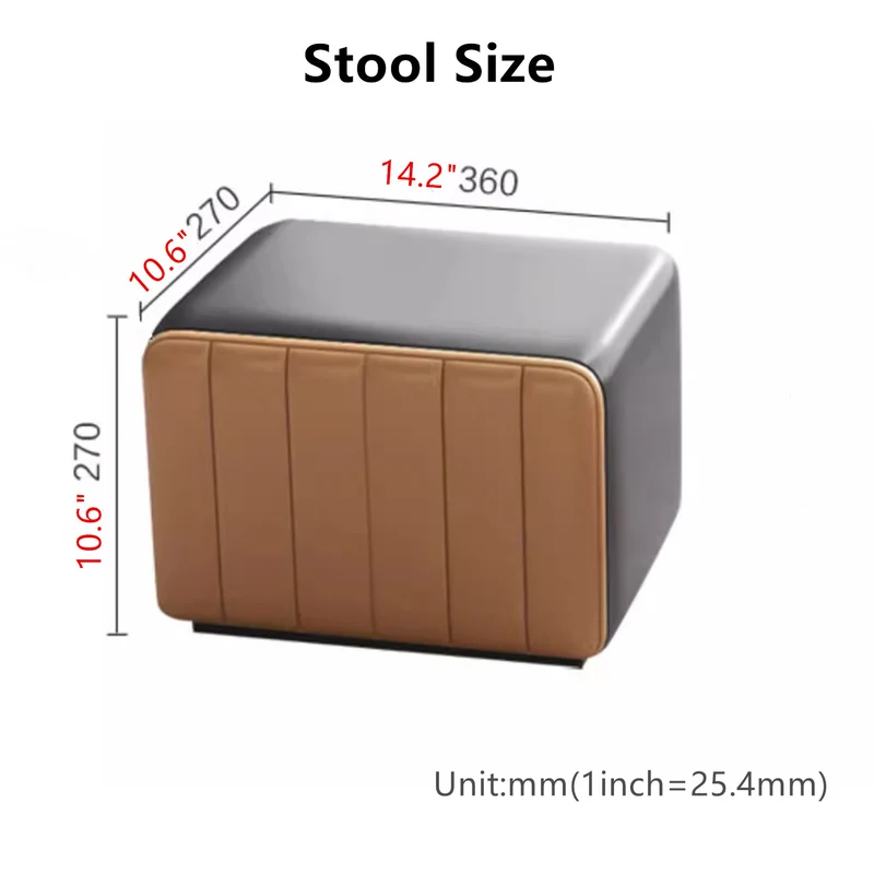Moderner, hochklappbarer Couchtisch mit 4 Hockern