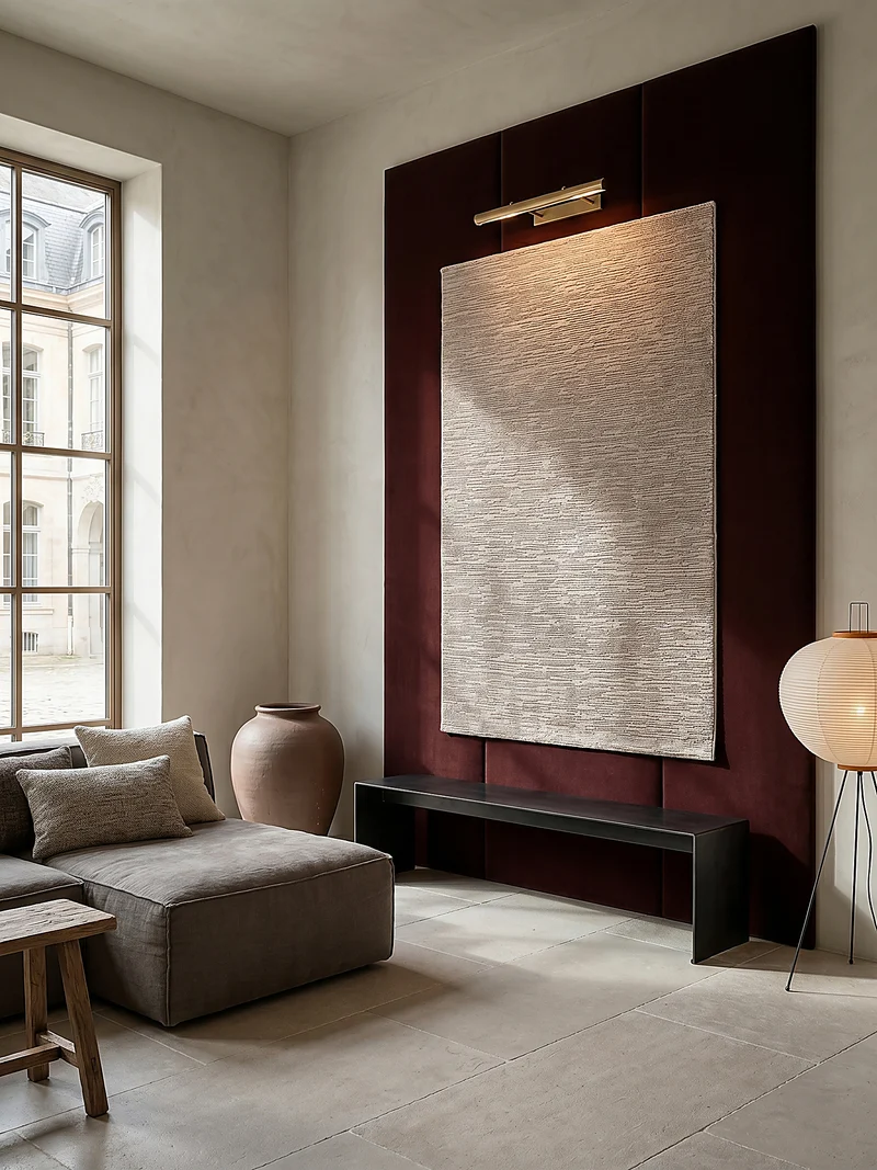 Kurzflor-Teppich subtile horizontale Streifen - Polyester, 13 mm Gesamthöhe