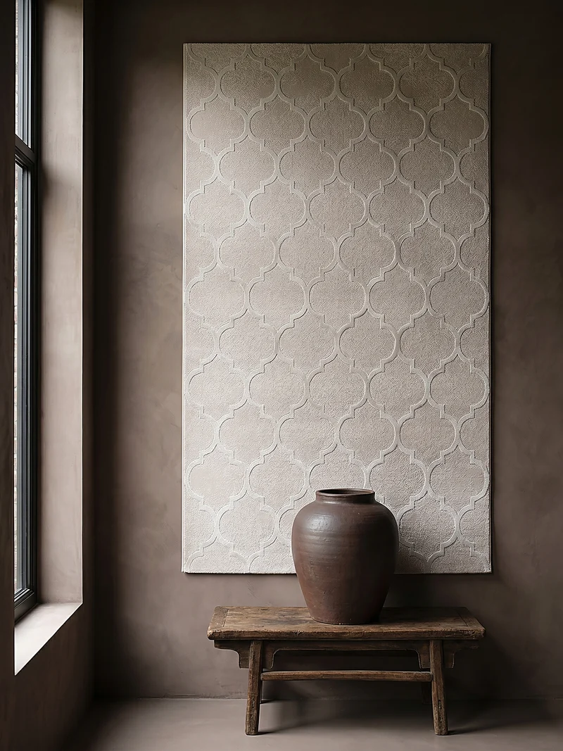 Kurzflor-Teppich Marokko-Ornament - Polyester, 13 mm Gesamthöhe