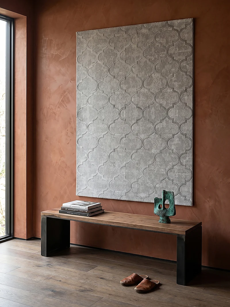 Kurzflor-Teppich Marokko-Ornament - Polyester, 13 mm Gesamthöhe