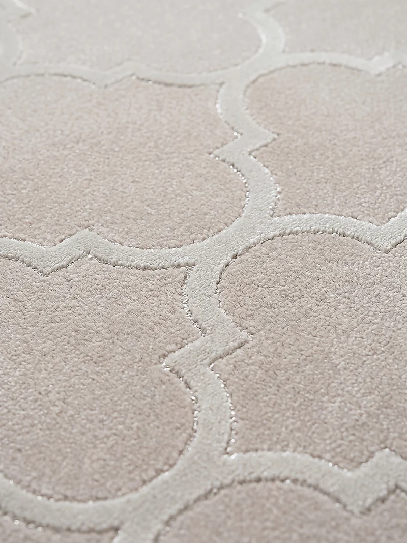 Kurzflor-Teppich Marokko-Ornament - Polyester, 13 mm Gesamthöhe