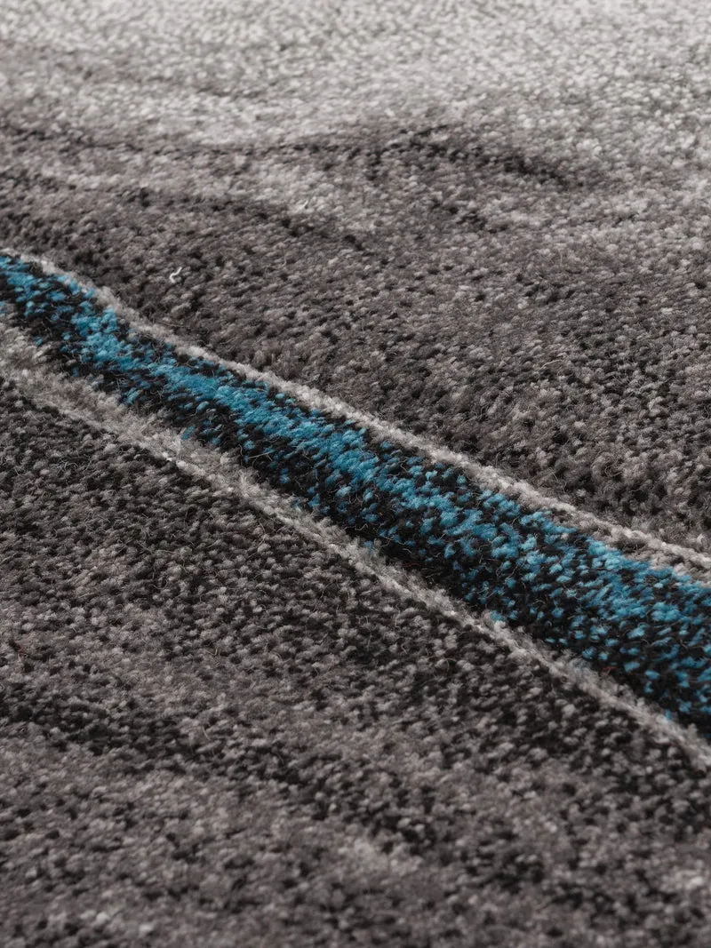 Kurzflor-Teppich fließende Wellen in Marmoroptik - Polypropylen, 14 mm Gesamthöhe