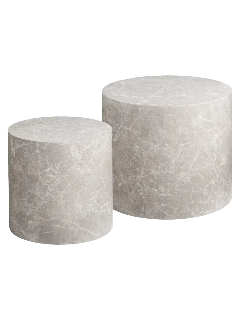 Prague Couchtisch-Set Marmor-Optik