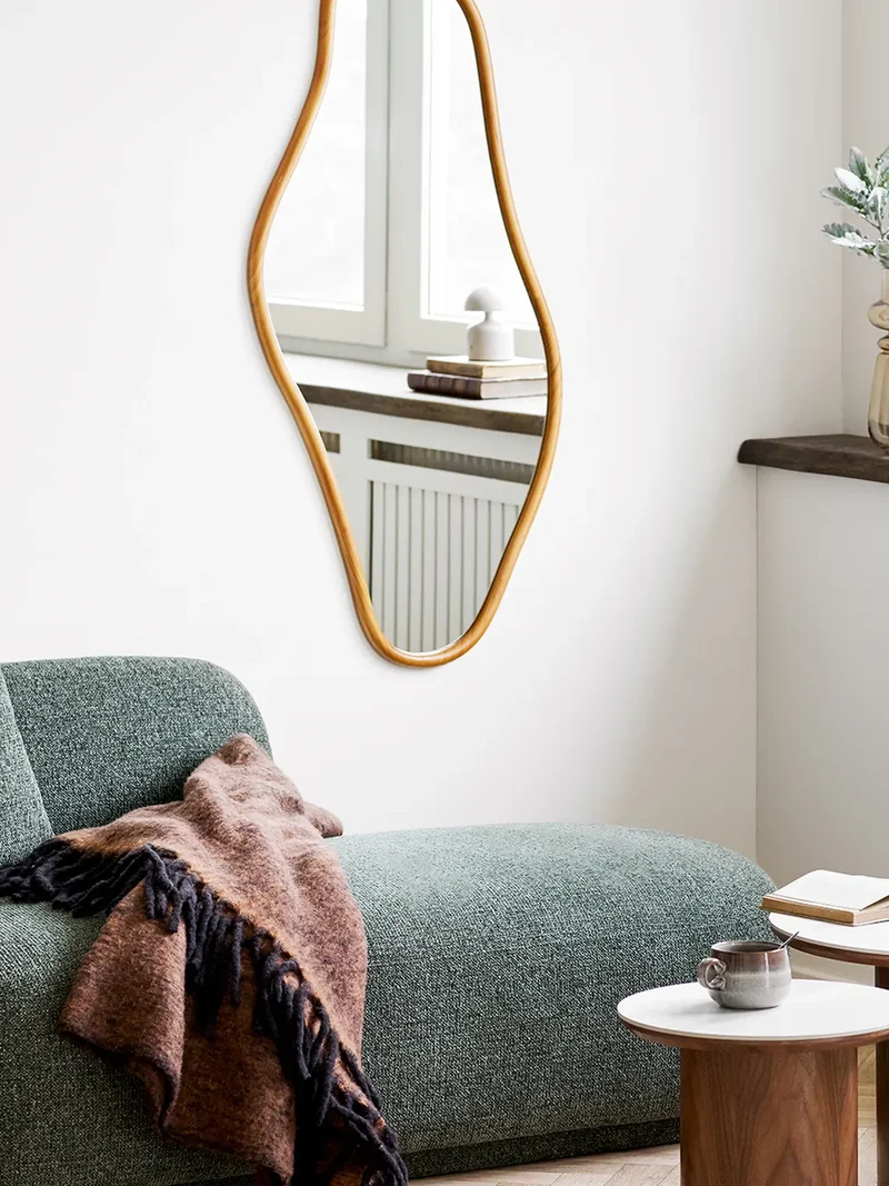 Noli Couchtisch Tischplatte aus Keramik/Eschenfurnier, weiß Marmor-Optik/dunkelbraun