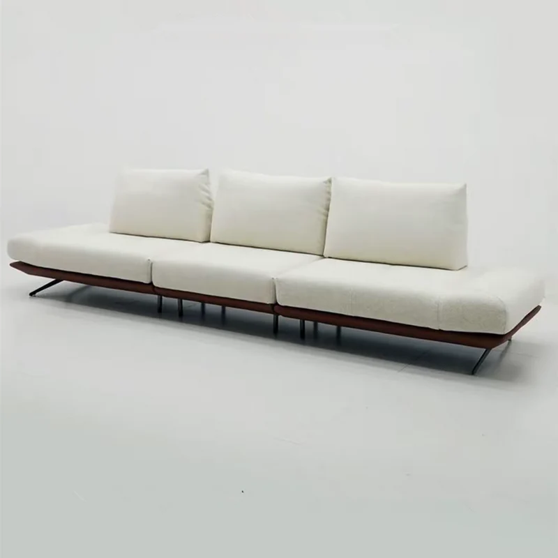Modernes modulares Insel-Drehsofa mit verstellbarer Armlehne und Rückenkissen