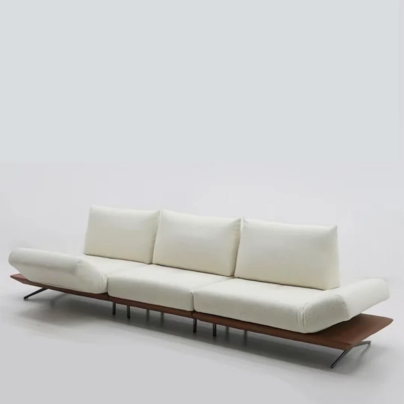 Modernes modulares Insel-Drehsofa mit verstellbarer Armlehne und Rückenkissen