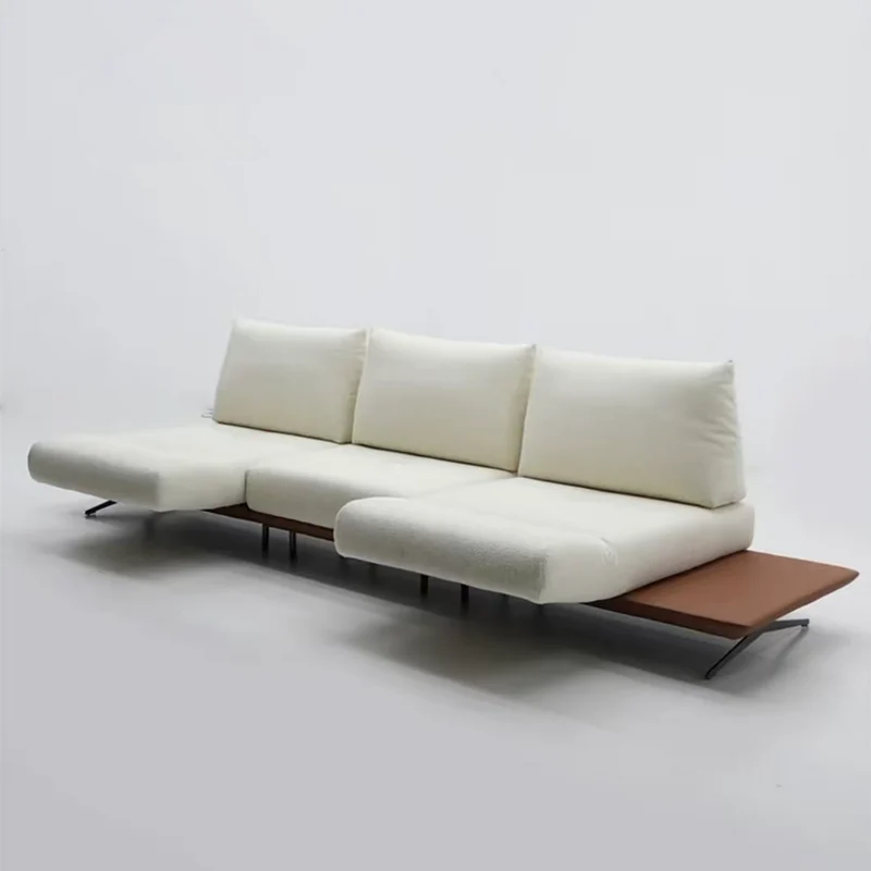 Modernes modulares Insel-Drehsofa mit verstellbarer Armlehne und Rückenkissen