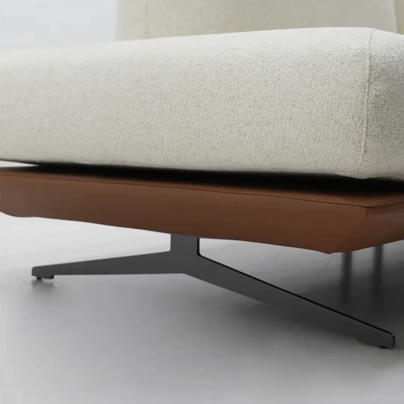 Modernes modulares Insel-Drehsofa mit verstellbarer Armlehne und Rückenkissen