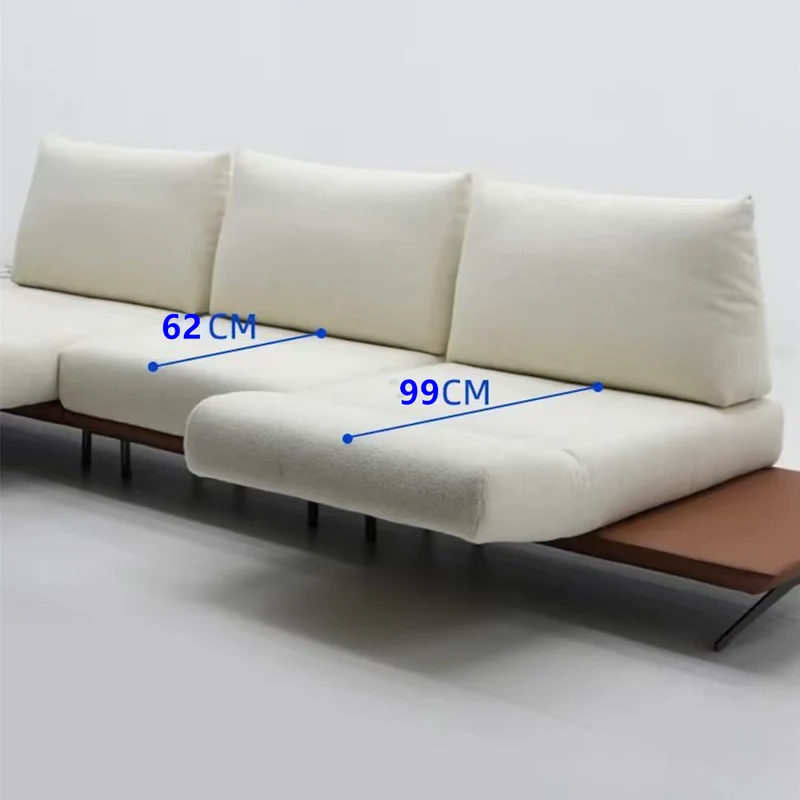 Modernes modulares Insel-Drehsofa mit verstellbarer Armlehne und Rückenkissen