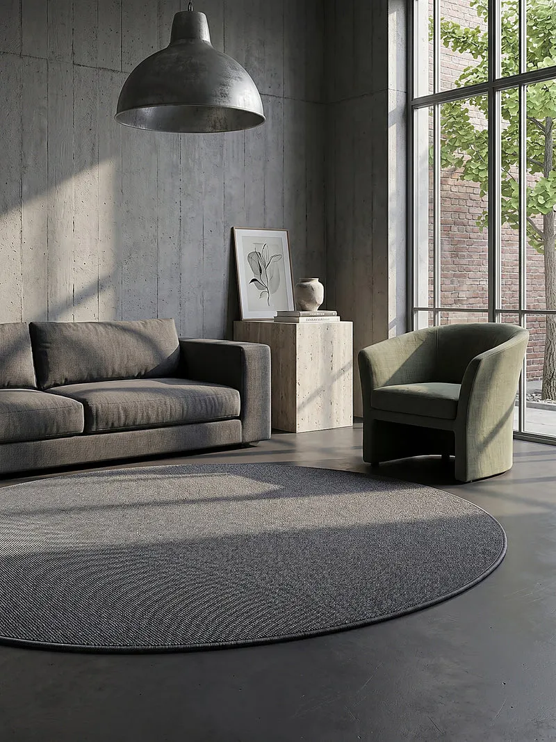 Niederflor-Teppich Uni-Design - Polypropylen-Polyester-Mix, 5 mm Gesamthöhe