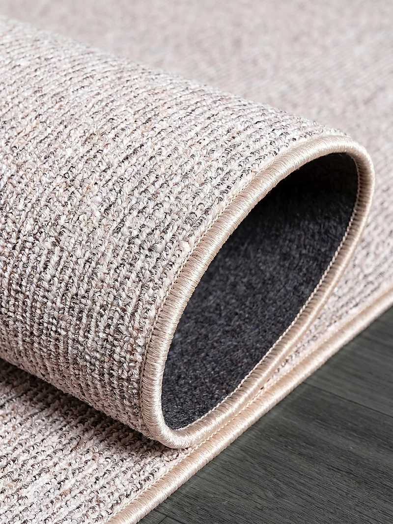 Niederflor-Teppich Uni-Design - Polypropylen-Polyester-Mix, 5 mm Gesamthöhe