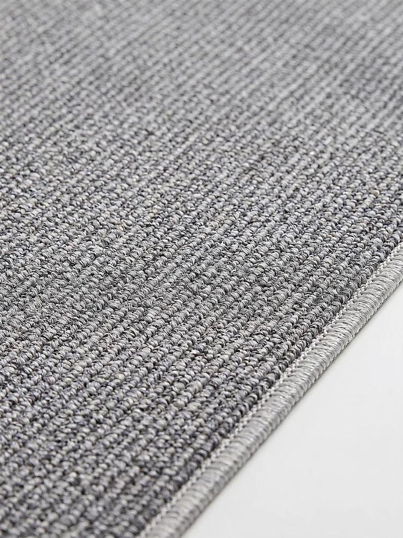 Niederflor-Teppich Uni-Design - Polypropylen-Polyester-Mix, 5 mm Gesamthöhe