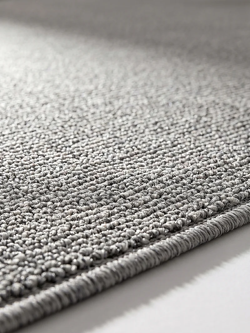 Niederflor-Teppich Uni-Design - Polypropylen-Polyester-Mix, 5 mm Gesamthöhe