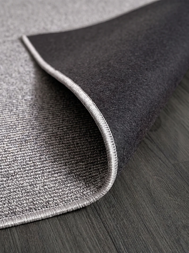 Niederflor-Teppich Uni-Design - Polypropylen-Polyester-Mix, 5 mm Gesamthöhe