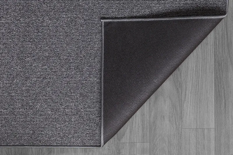 Niederflor-Teppich Uni-Design - Polypropylen-Polyester-Mix, 5 mm Gesamthöhe