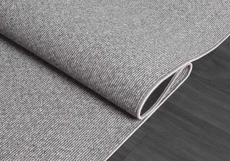 Niederflor-Teppich Uni-Design - Polypropylen-Polyester-Mix, 5 mm Gesamthöhe