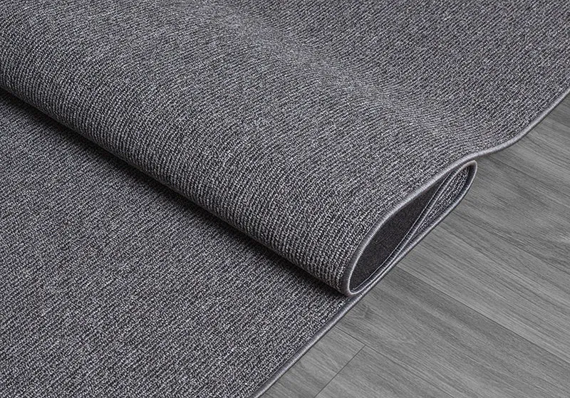 Niederflor-Teppich Uni-Design - Polypropylen-Polyester-Mix, 5 mm Gesamthöhe