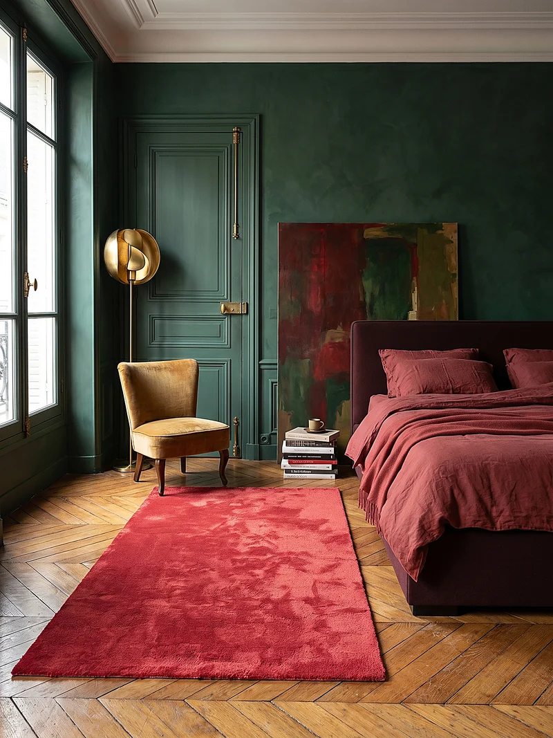 Hochflor-Teppich Uni - Polyester, 17 mm Gesamthöhe