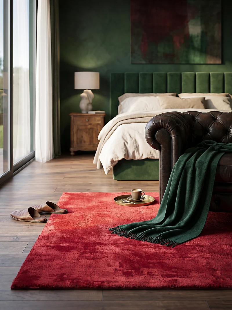 Hochflor-Teppich Uni - Polyester, 17 mm Gesamthöhe