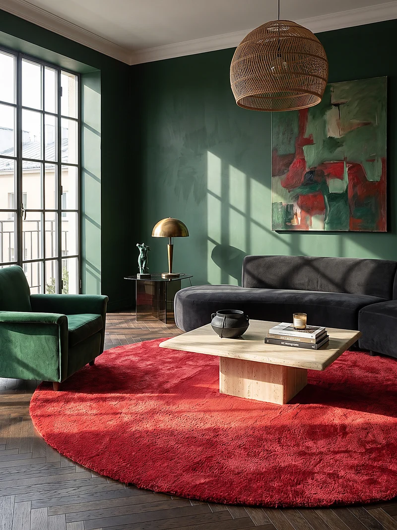 Hochflor-Teppich Uni - Polyester, 17 mm Gesamthöhe