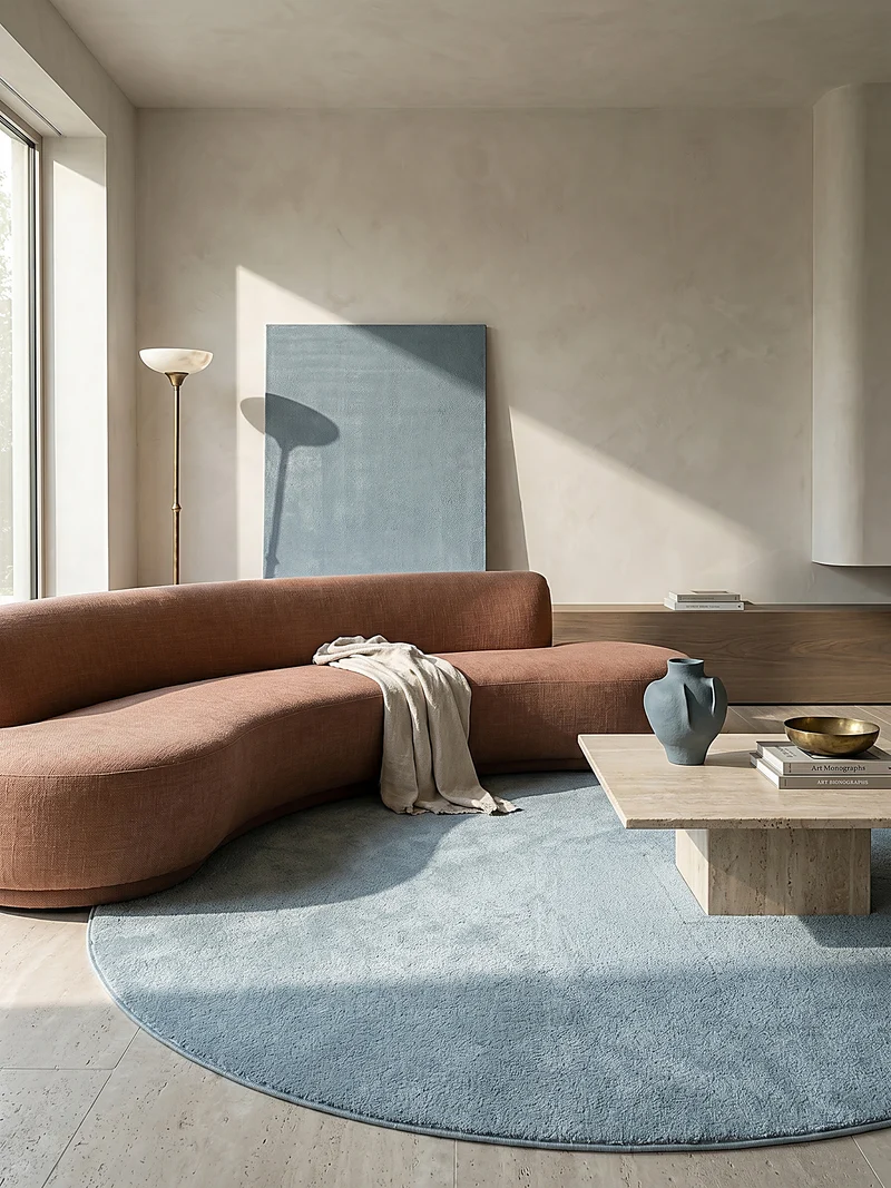 Hochflor-Teppich Uni - Polyester, 17 mm Gesamthöhe