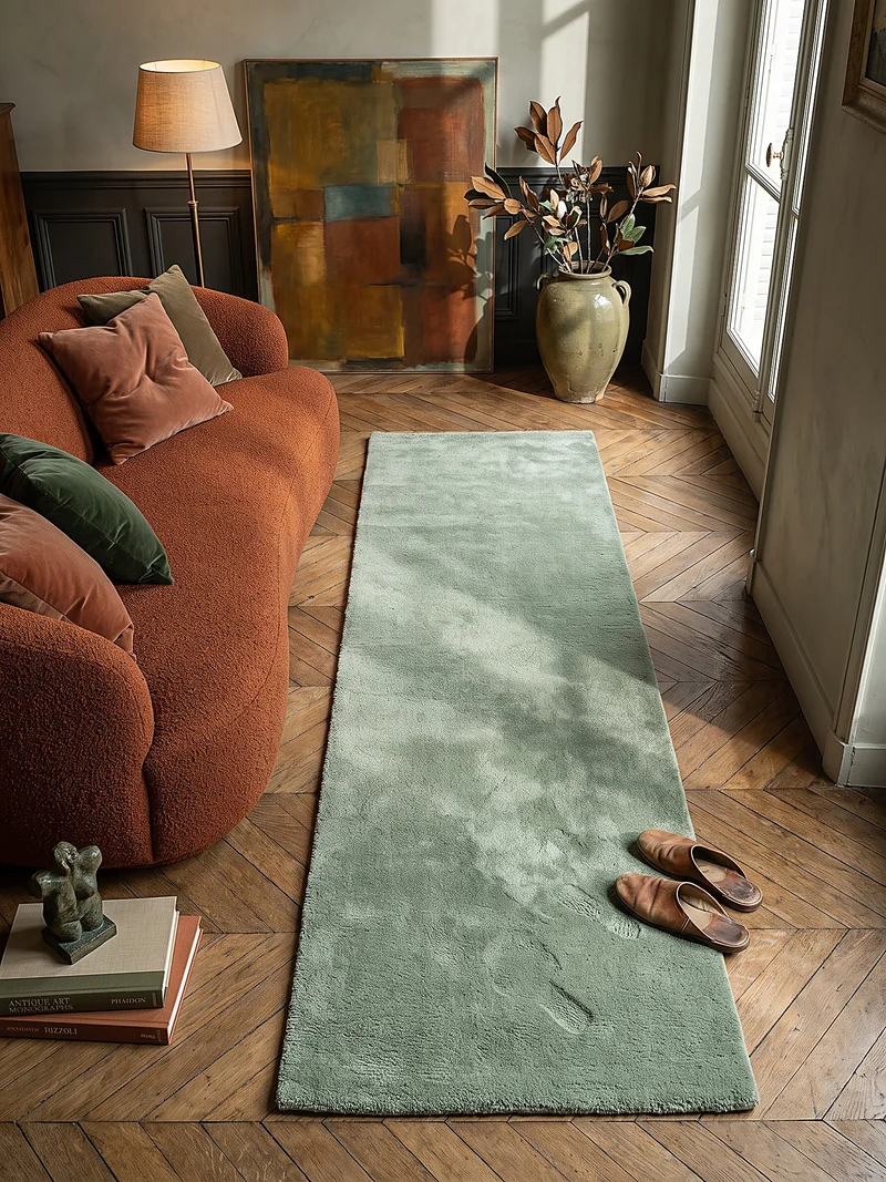 Hochflor-Teppich Uni - Polyester, 17 mm Gesamthöhe
