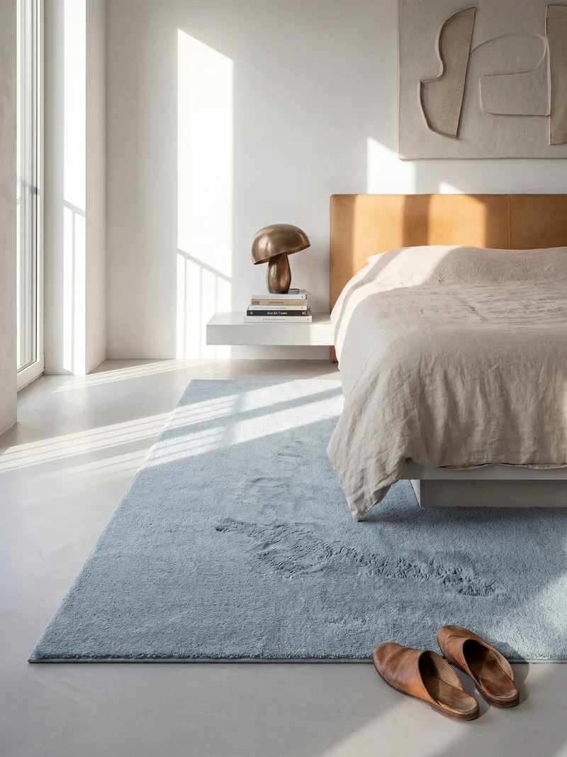 Hochflor-Teppich Uni - Polyester, 17 mm Gesamthöhe