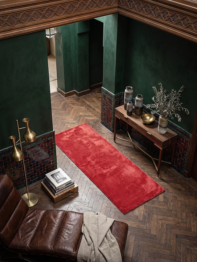 Hochflor-Teppich Uni - Polyester, 17 mm Gesamthöhe