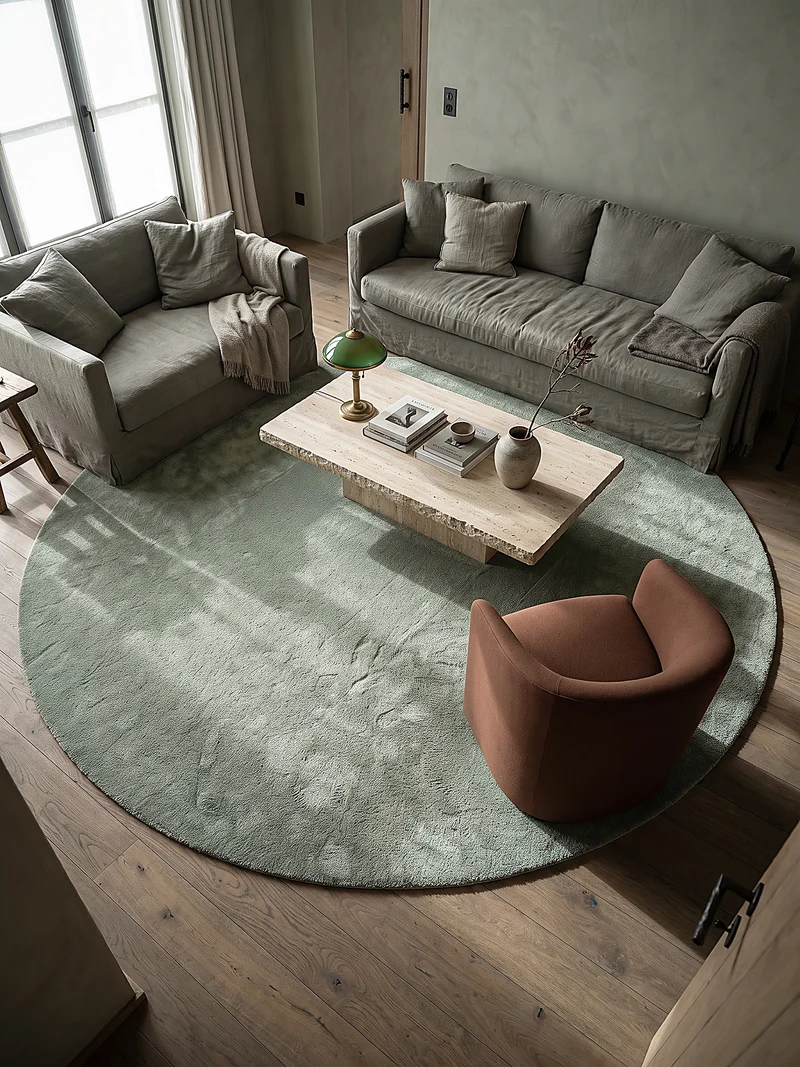 Hochflor-Teppich Uni - Polyester, 17 mm Gesamthöhe