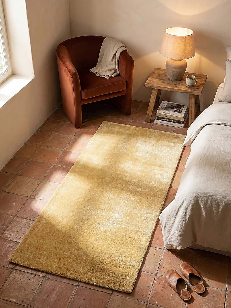 Hochflor-Teppich Uni - Polyester, 17 mm Gesamthöhe