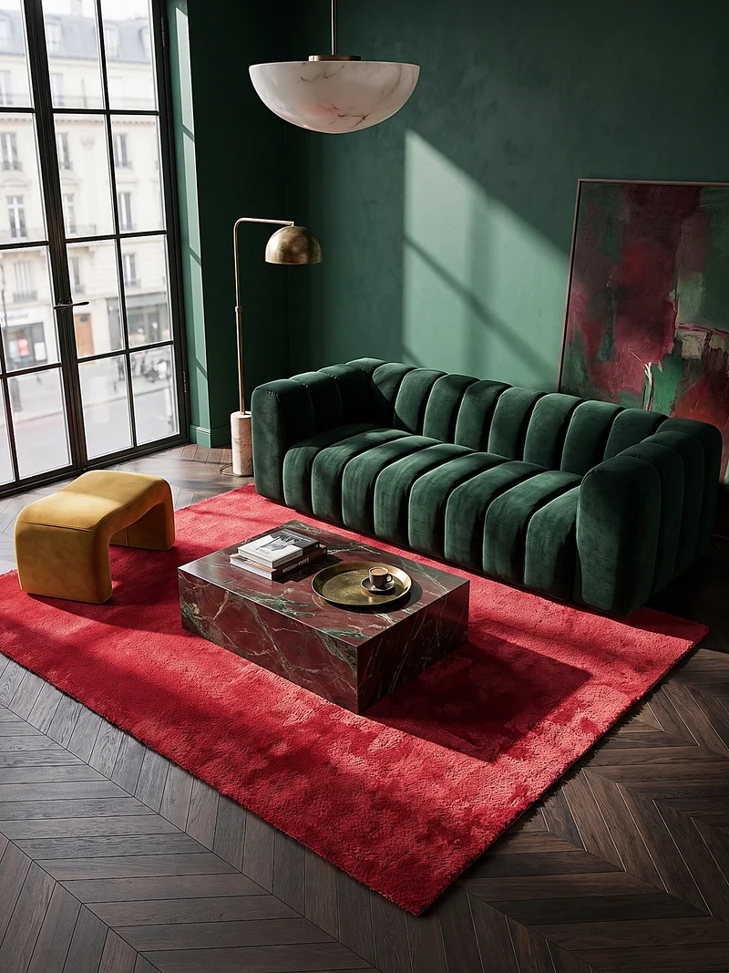 Hochflor-Teppich Uni - Polyester, 17 mm Gesamthöhe