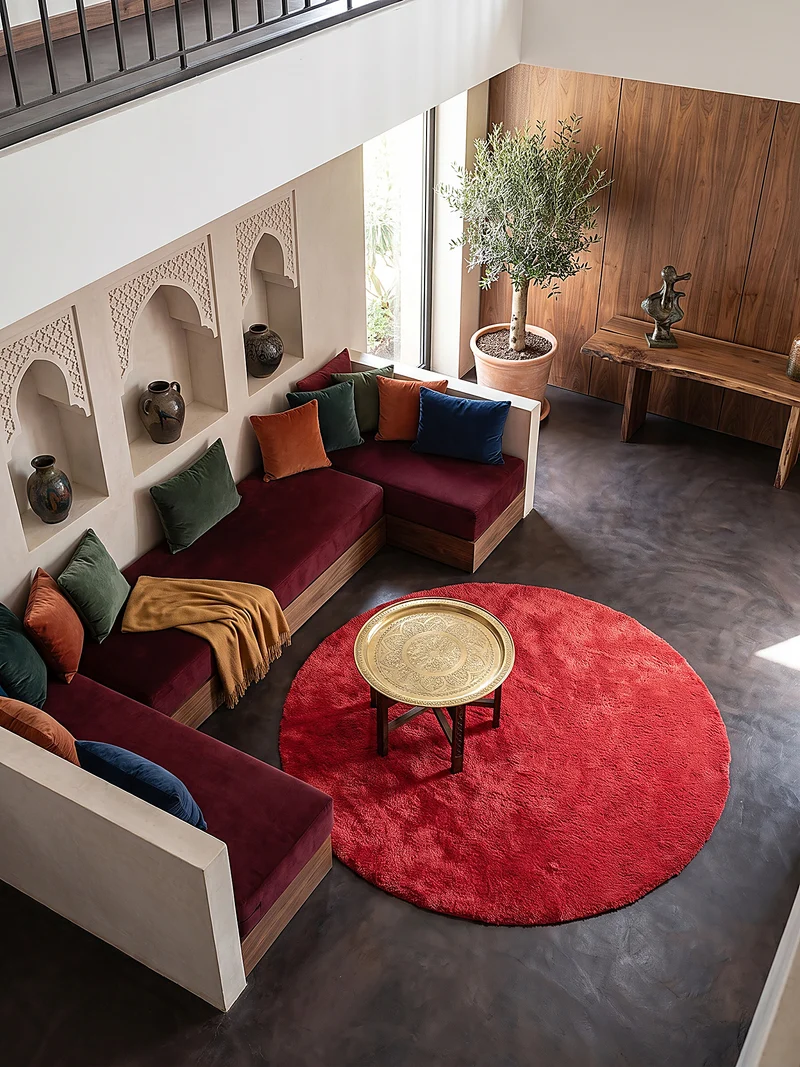 Hochflor-Teppich Uni - Polyester, 17 mm Gesamthöhe