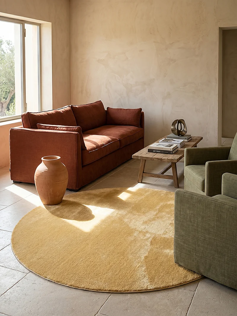 Hochflor-Teppich Uni - Polyester, 17 mm Gesamthöhe