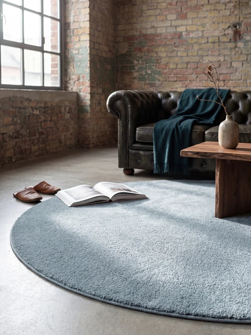 Hochflor-Teppich Uni - Polyester, 17 mm Gesamthöhe