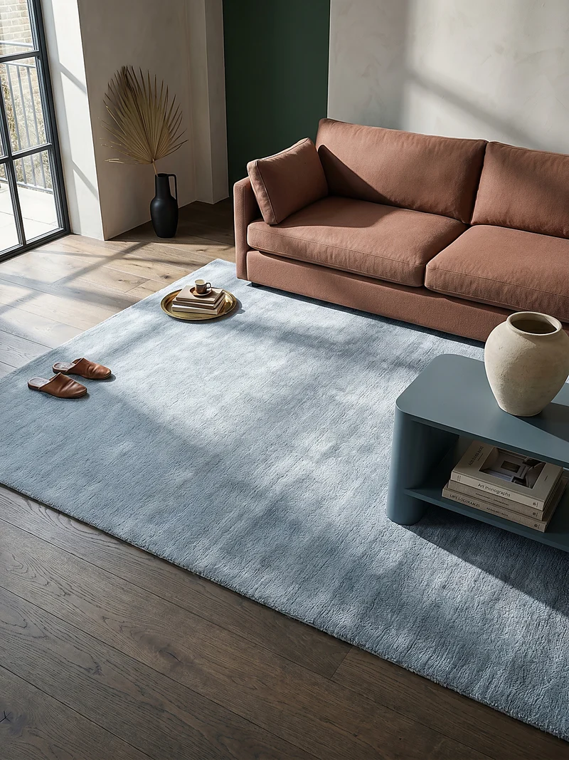 Hochflor-Teppich Uni - Polyester, 17 mm Gesamthöhe
