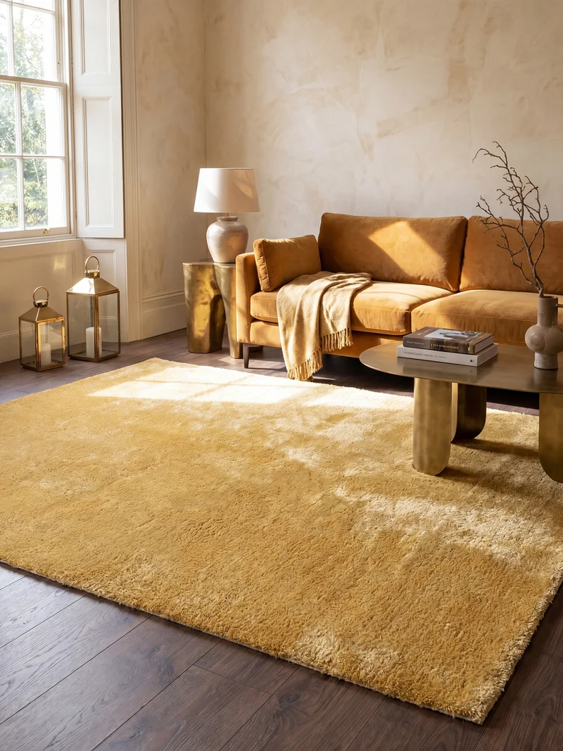 Hochflor-Teppich Uni - Polyester, 17 mm Gesamthöhe