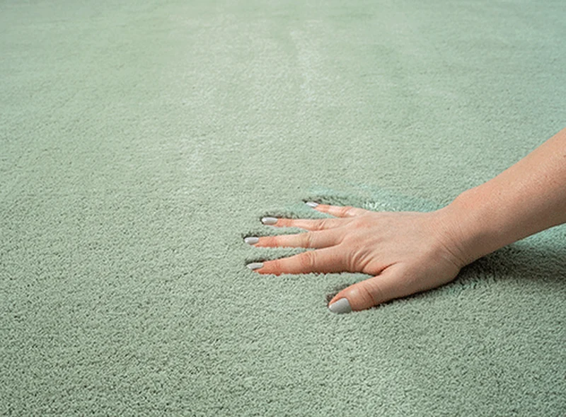 Hochflor-Teppich Uni - Polyester, 17 mm Gesamthöhe