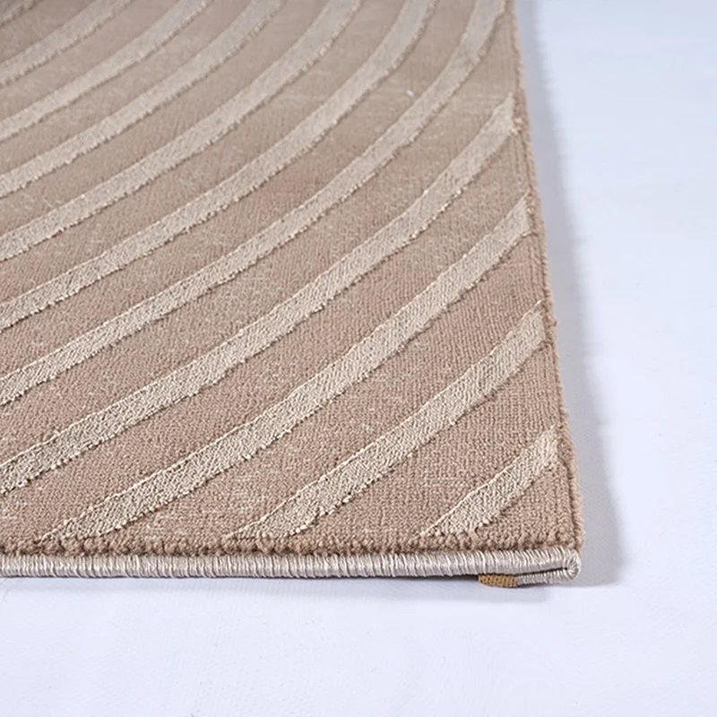 Kurzflor-Teppich 3D-Relief Zen-Garten - Polyester, 13 mm Gesamthöhe