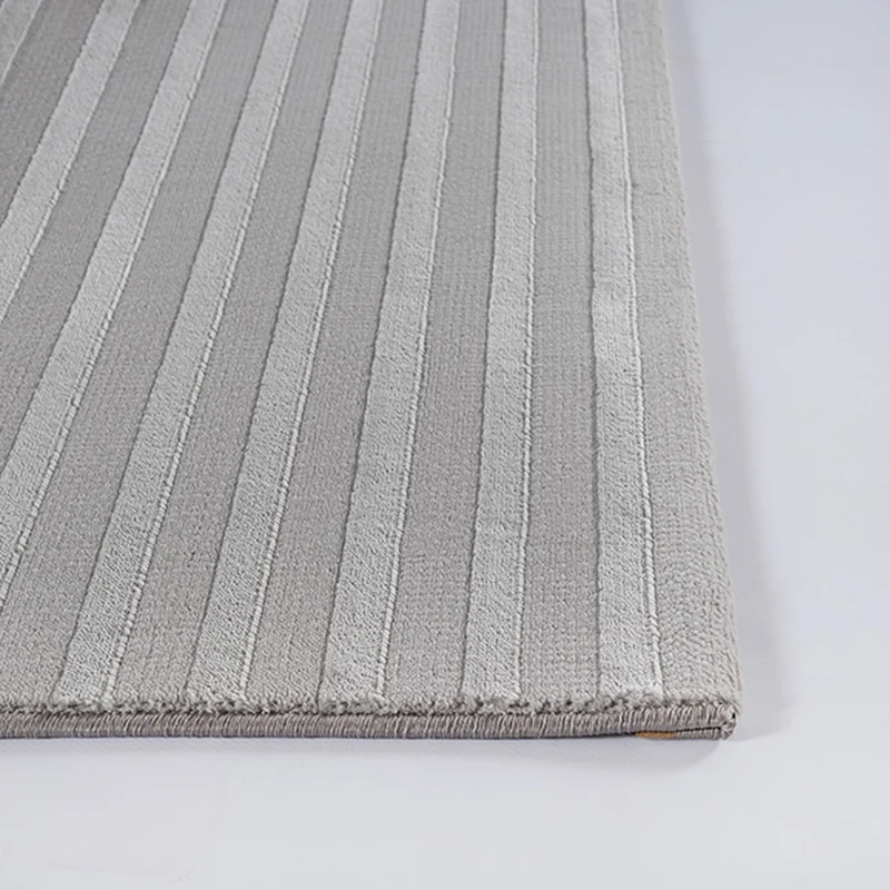 Kurzflor-Teppich 3D-Relief Zen-Garten - Polyester, 13 mm Gesamthöhe
